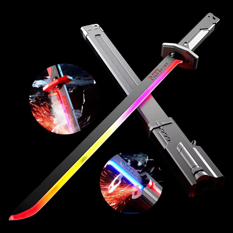 Kids Multi-Color Battle Laser Sword with Smoke – LED Light-Up Action Toy