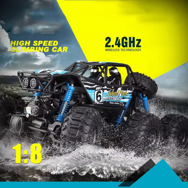 RC 6-Wheel Smoke Jeep – Rechargeable Off-Road Remote Control Vehicle