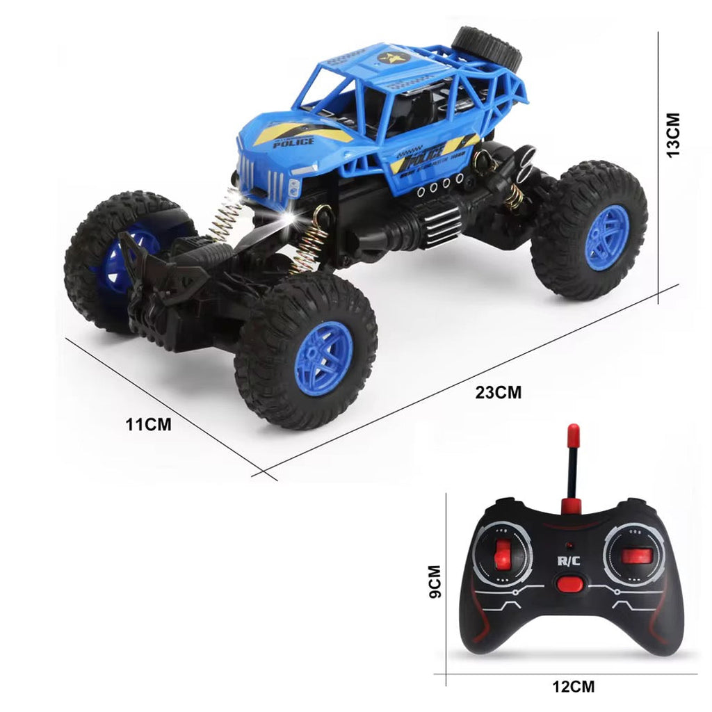 Remote Control Rock Crawler Car – Smoke Spray Off-Road Plastic Stunt Vehicle