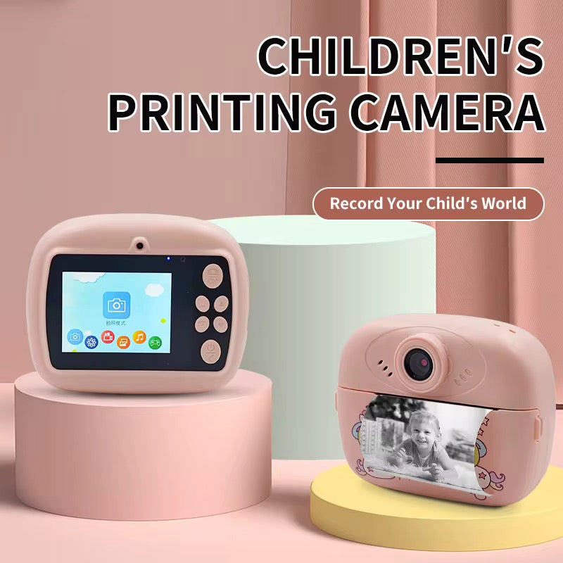 Rechargeable Instant Print Camera with Paper – Kids Instant Photo Printing Toy Camera