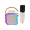 K12 3-in-1 Wireless Karaoke Mic with RGB Speaker – Portable Singing &amp; Party Sound System