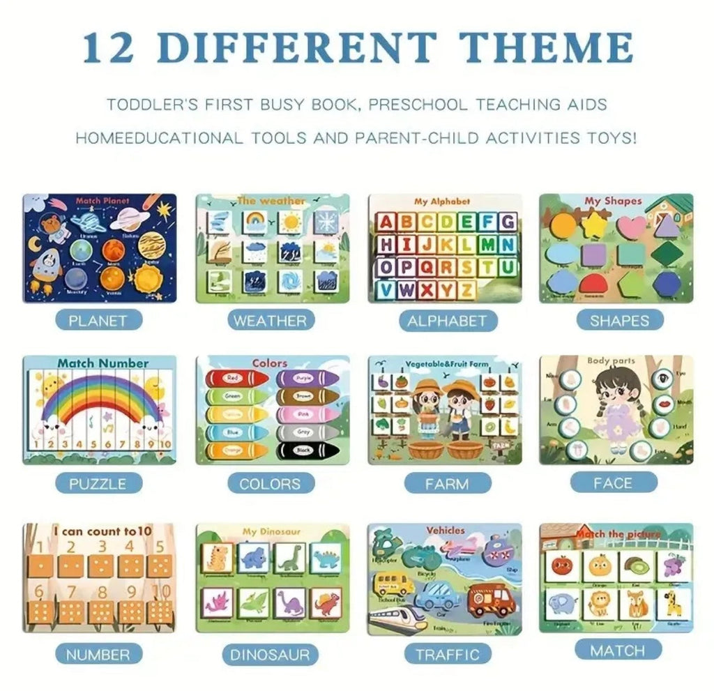 Busy Book for Toddlers – Interactive Learning Fun Educational Activity Book