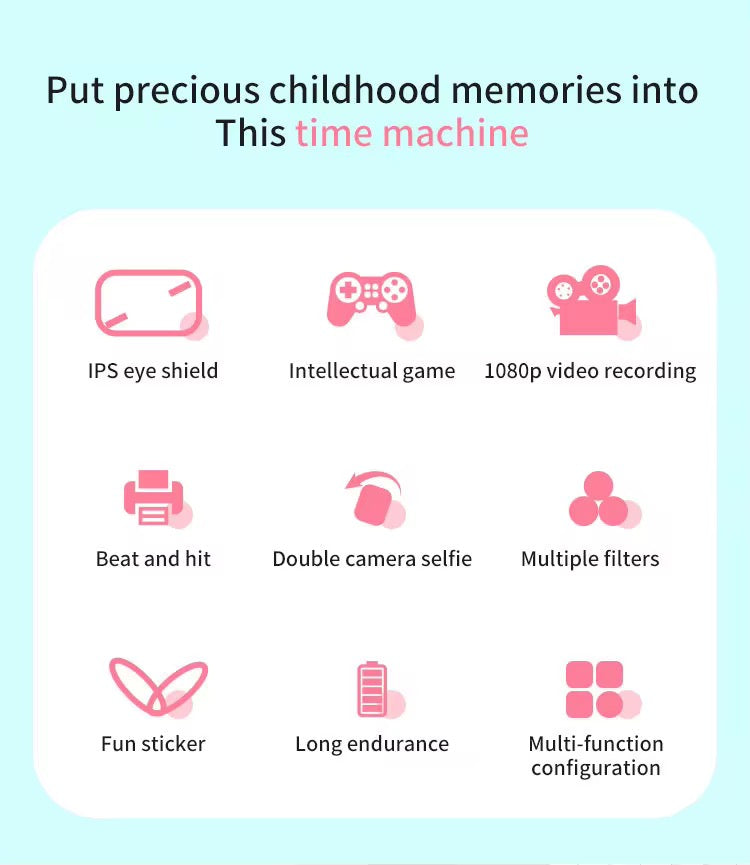 Rechargeable Instant Print Camera with Paper – Kids Instant Photo Printing Toy Camera