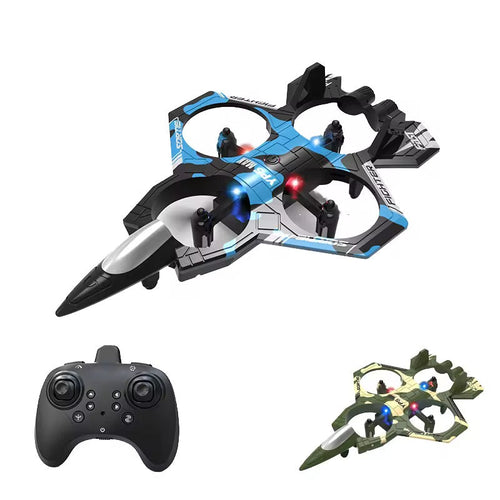 RC Jet Drone Fighter Stunt Plane – Remote Control Aircraft with Lights &amp; Durable Plastic Body