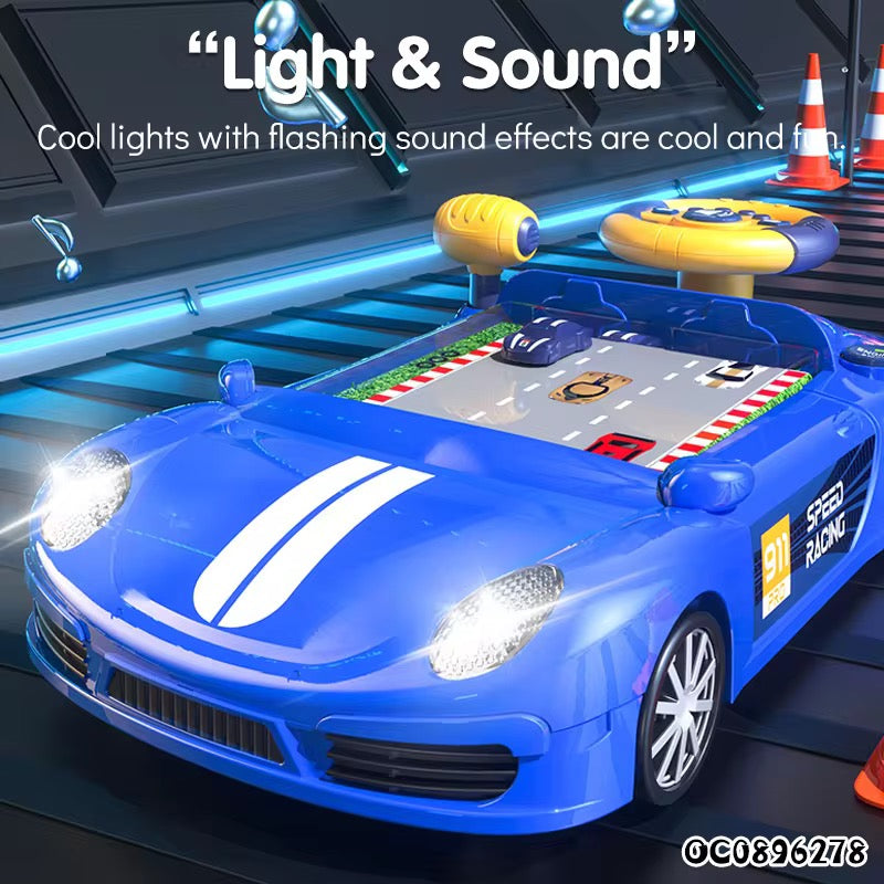 Racing Car Simulator – Lights, Music &amp; Driving Fun Interactive Steering Game Toy