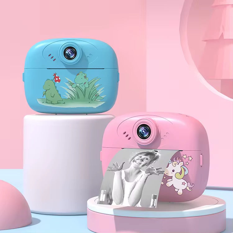 Rechargeable Instant Print Camera with Paper – Kids Instant Photo Printing Toy Camera