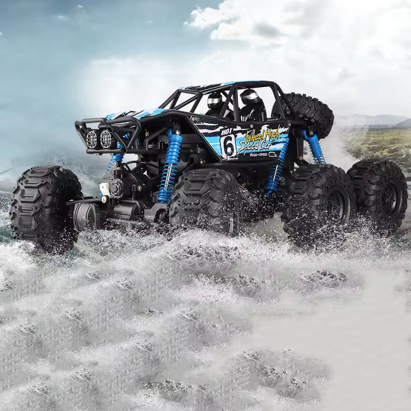 RC 6-Wheel Smoke Jeep – Rechargeable Off-Road Remote Control Vehicle