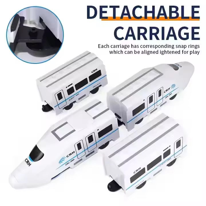 Remote Control Detachable Toy Train – 69cm Interactive Electric Locomotive Set