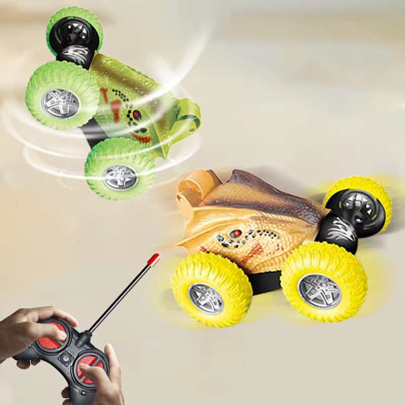 Rechargeable Dancing Stunt Car for Kids – Remote Control Action Toy with Lights &amp; Music