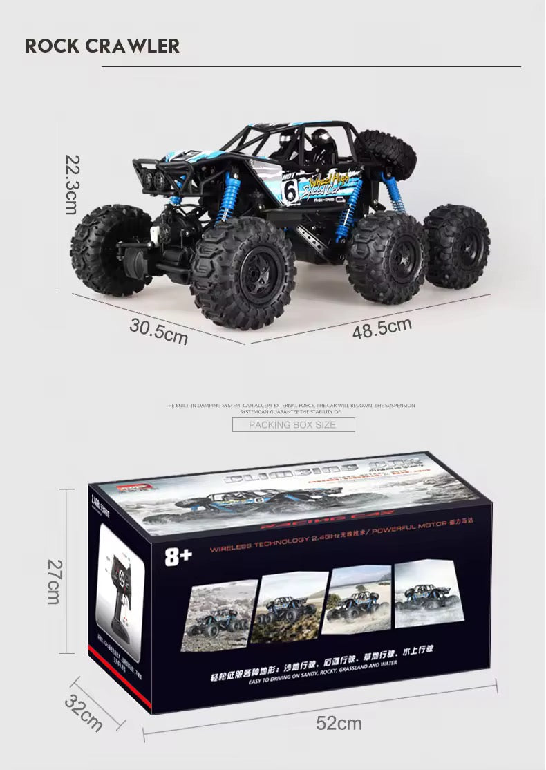 RC 6-Wheel Smoke Jeep – Rechargeable Off-Road Remote Control Vehicle