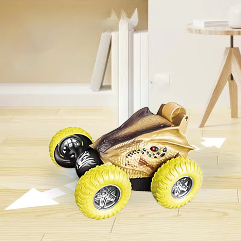 Rechargeable Dancing Stunt Car for Kids – Remote Control Action Toy with Lights &amp; Music