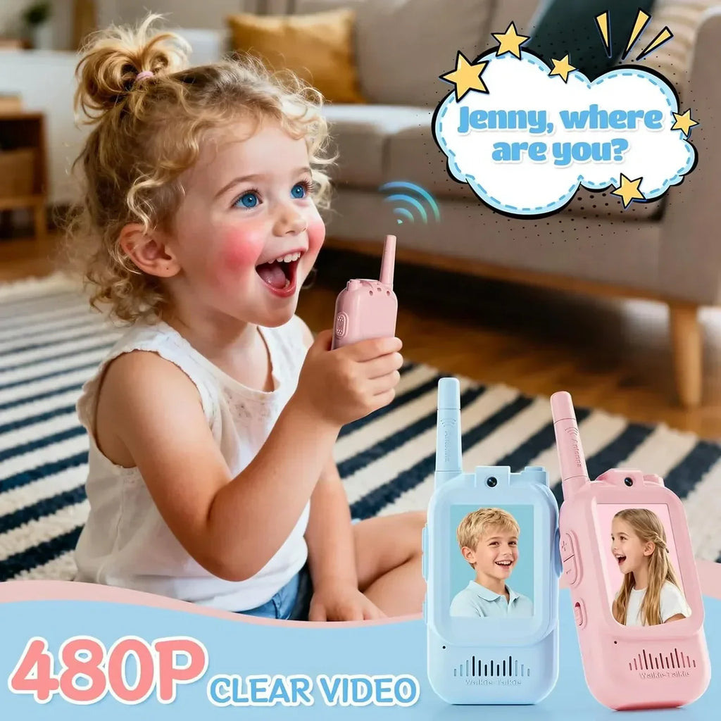 2PCS Rechargeable Kids Video Call Walkie Talkie – Smart Interactive Communication Toy