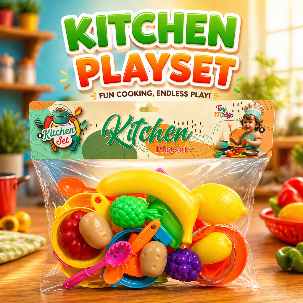 Pretend Cooking Kitchen Playset for Kids