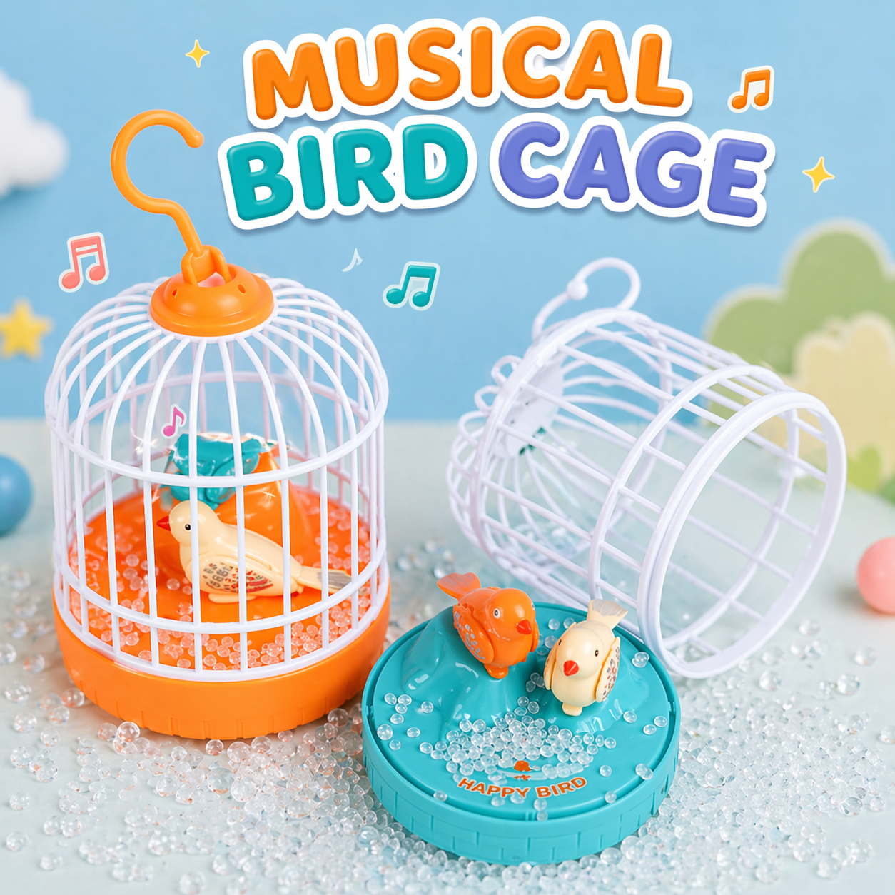 Birds Cage With Light & Sound For Kids