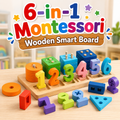 Wooden Number Board – Counting, Sorting & Stacking Learning Toy for Kids