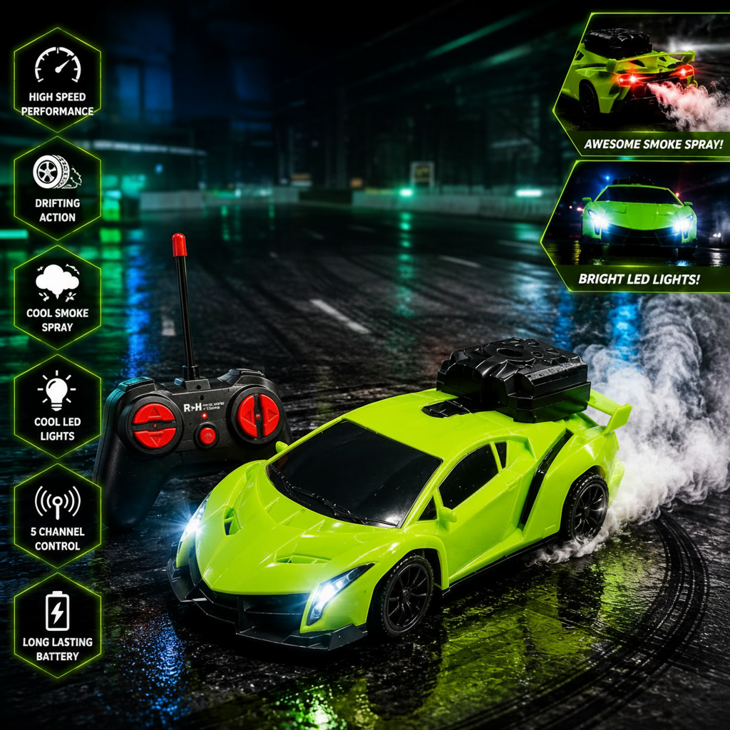 High Speed Remote Control Spray Car