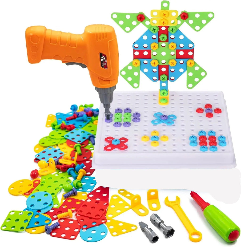 Creative Drilling Toy Set With Screwdriver Tool Playset (144 pcs)