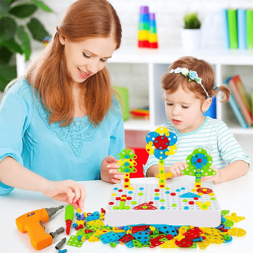 Creative Drilling Toy Set With Screwdriver Tool Playset (144 pcs)