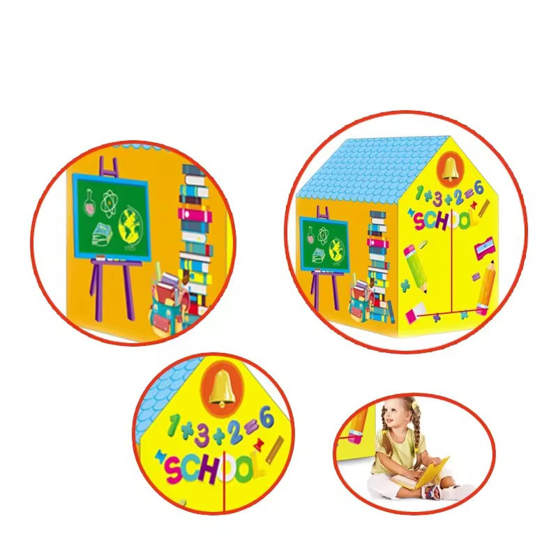 School Theme Tent House for Kids – Fun Learning Play Tent