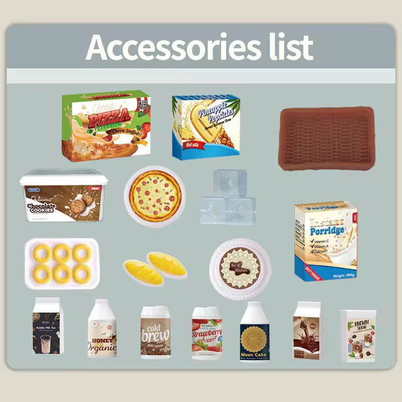 Premium Quality Fridge Toy Set with Fruits &amp; Food Accessories – Kids Kitchen Role Play Toy