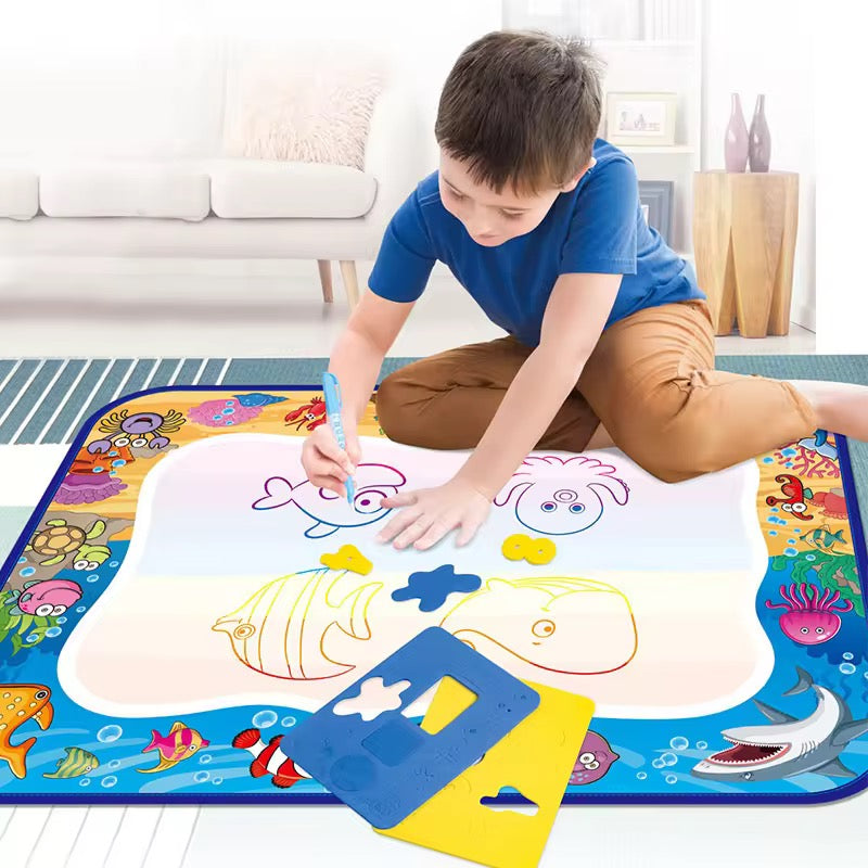 Water Drawing Mat for Kids – Painting &amp; Writing Doodle Magic Pen Play Mat