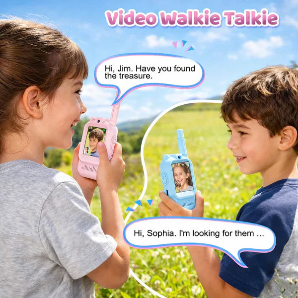 2PCS Rechargeable Kids Video Call Walkie Talkie – Smart Interactive Communication Toy