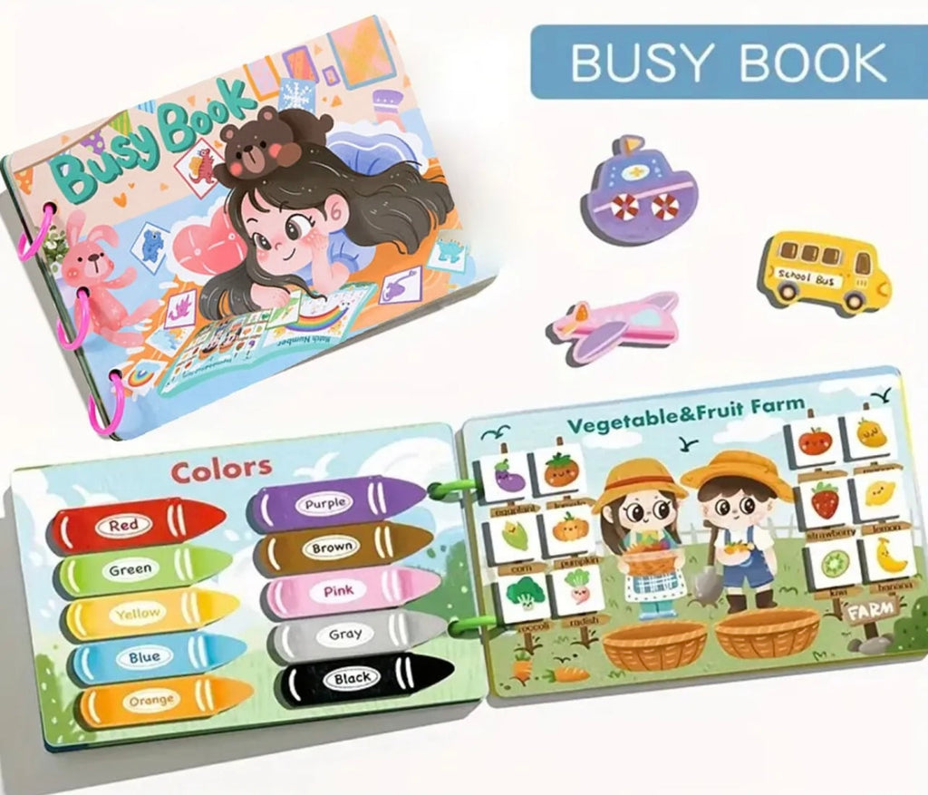 Busy Book for Toddlers – Interactive Learning Fun Educational Activity Book