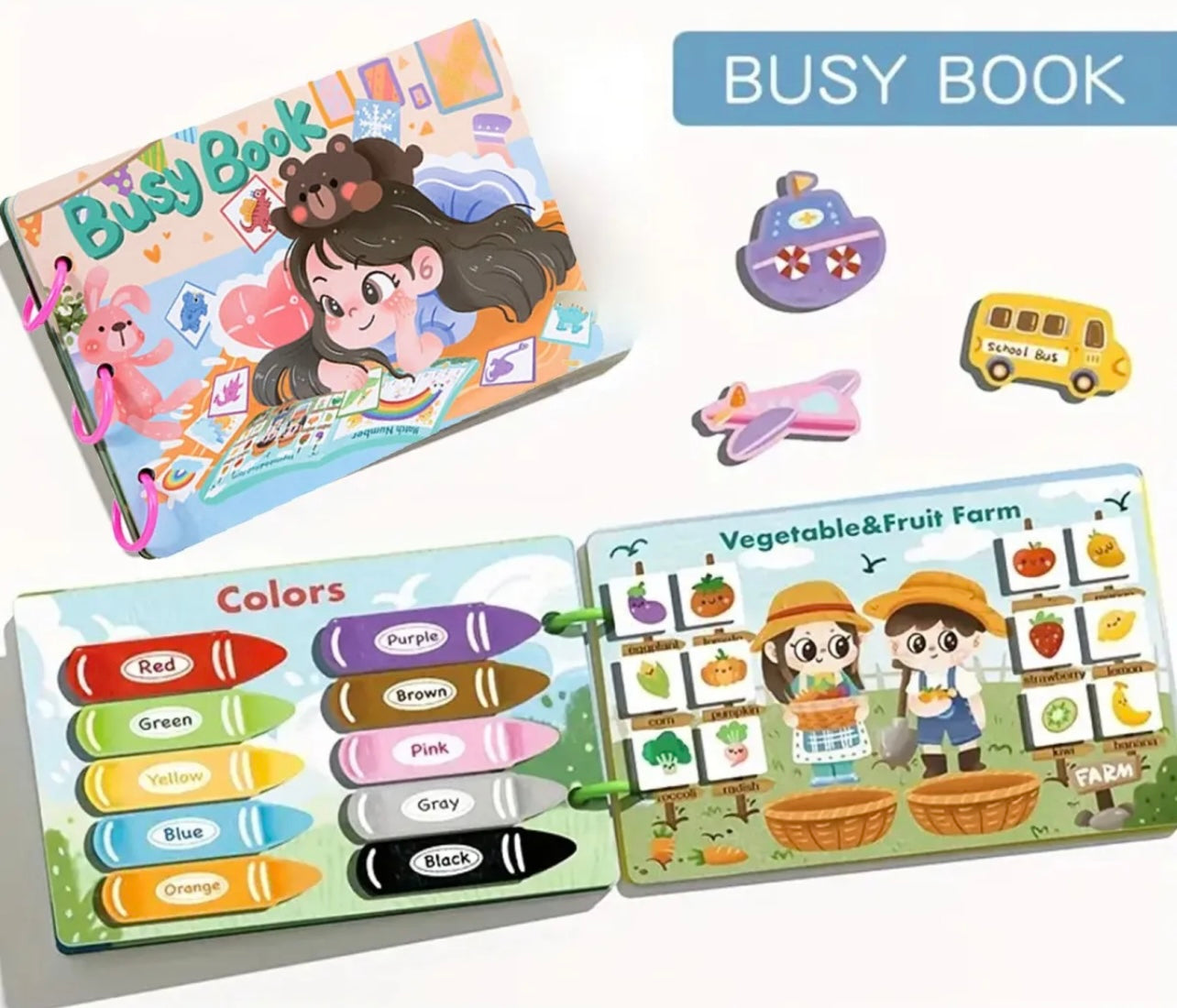 Busy Book for Toddlers – Interactive Learning Fun Educational Activity Book