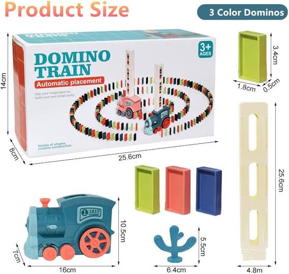 Domino Train Toy – Automatic Domino Laying Fun & Educational Building Game for Kids