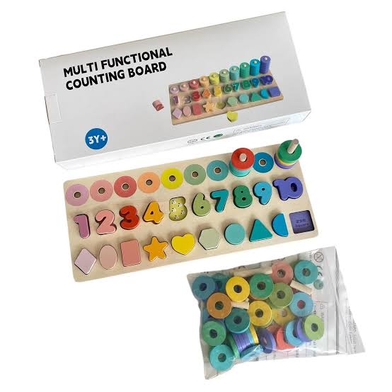Montessori Wooden Multifunctional Busy Board – Magnetic Fishing Puzzle &amp; Early Education Activity Toy