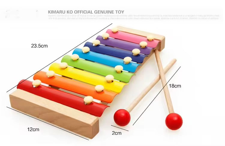 Wooden &amp; Metal Xylophone for Kids – Musical Piano Toy for Early Development