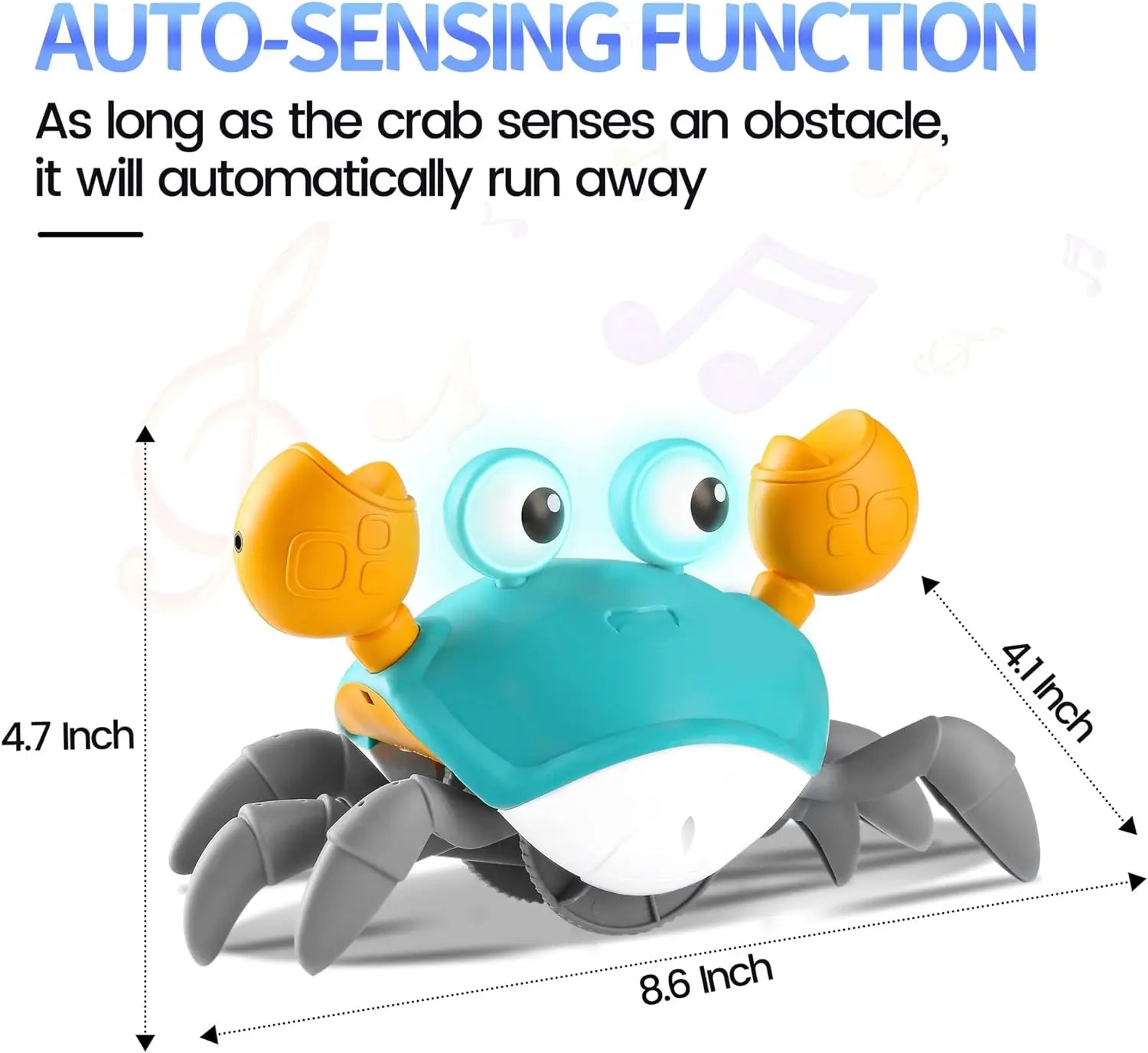 Electric Crawling Crab Toy With Lights & Music for Kids
