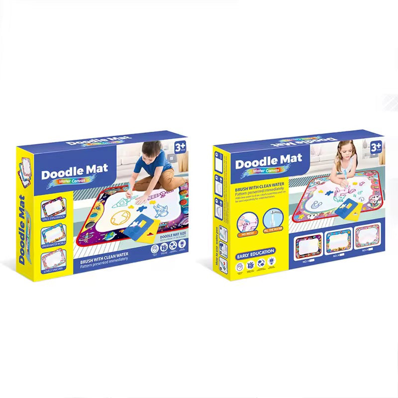 Water Drawing Mat for Kids – Painting &amp; Writing Doodle Magic Pen Play Mat
