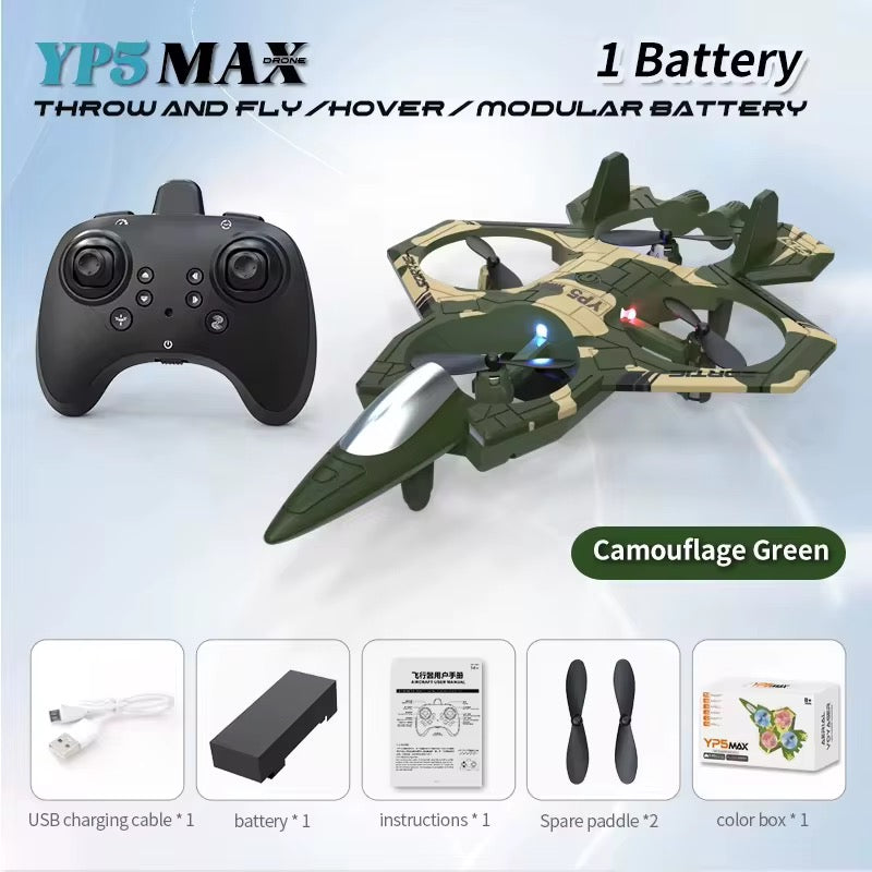 RC Jet Drone Fighter Stunt Plane – Remote Control Aircraft with Lights &amp; Durable Plastic Body