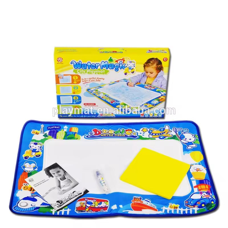 Water Drawing Mat for Kids – Painting &amp; Writing Doodle Magic Pen Play Mat