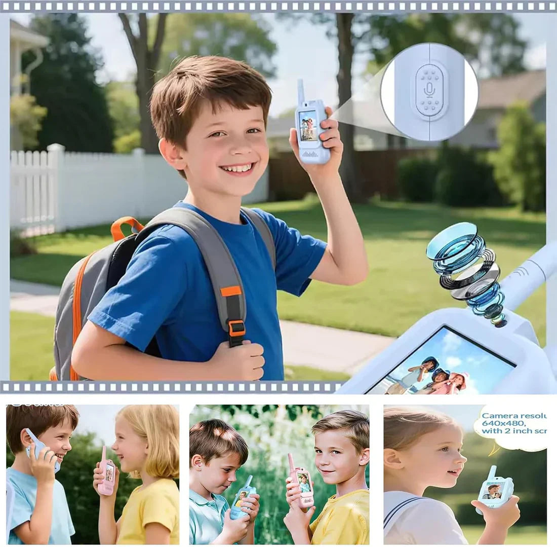 2PCS Rechargeable Kids Video Call Walkie Talkie – Smart Interactive Communication Toy