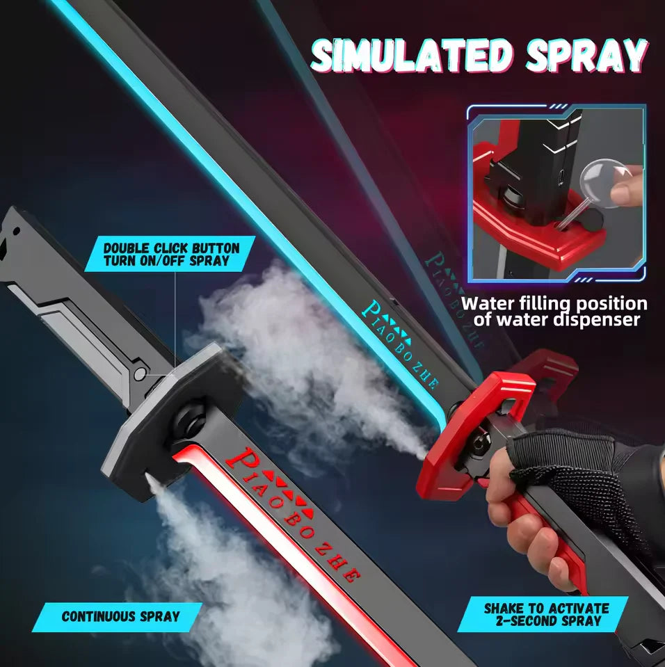 Kids Multi-Color Battle Laser Sword with Smoke – LED Light-Up Action Toy