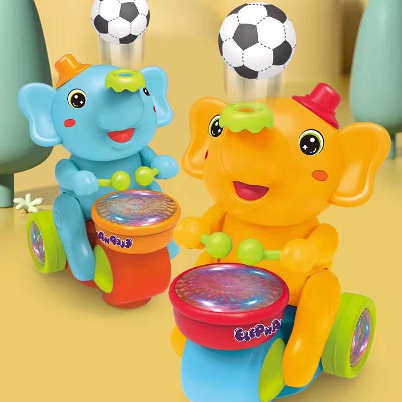 Elephant Musician Toy – Musical Drum Play with Flashing Lights for Kids