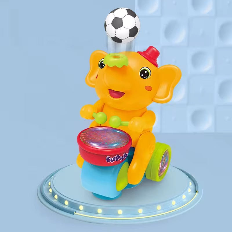 Elephant Musician Toy – Musical Drum Play with Flashing Lights for Kids