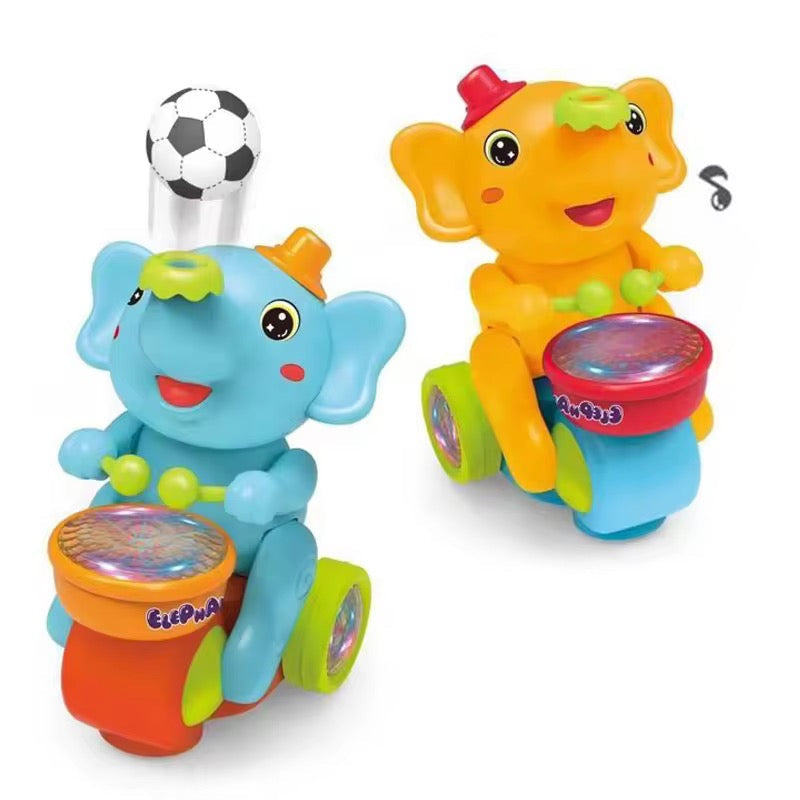 Elephant Musician Toy – Musical Drum Play with Flashing Lights for Kids