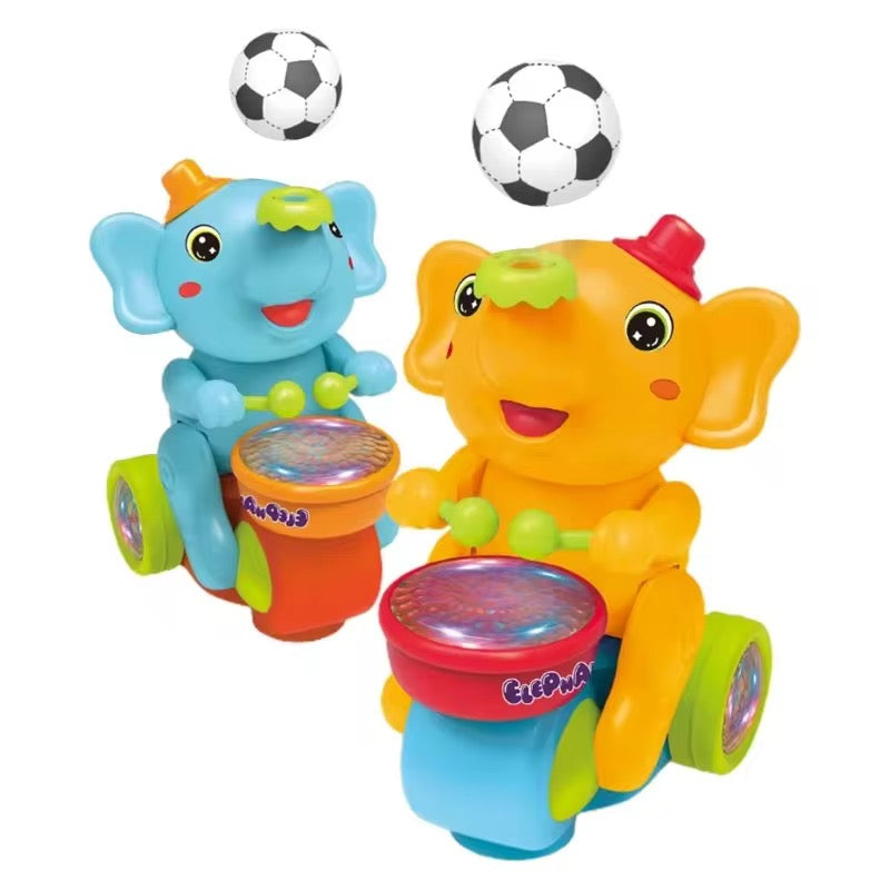 Elephant Musician Toy – Musical Drum Play with Flashing Lights for Kids