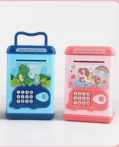 Creative Kids ATM Money Box with Password &amp; Fingerprint – Smart Saving Safe for Kids