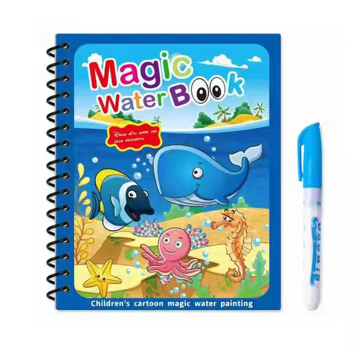 Magic Water Drawing Book – Reusable Kids Painting &amp; Learning Activity Book