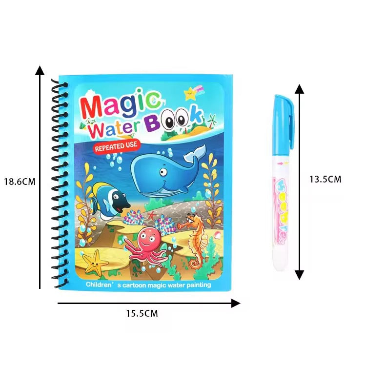 Magic Water Drawing Book – Reusable Kids Painting &amp; Learning Activity Book