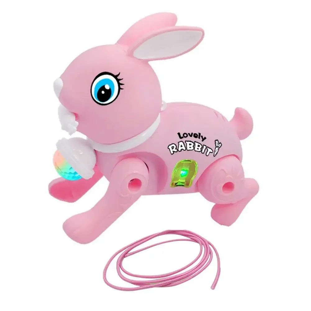 Electric Bunny Rabbit Walking Toy – Lights &amp; Music Interactive Pet Toy for Kids
