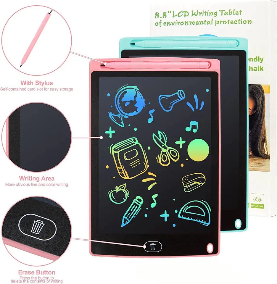 8.5 Inch LCD Writing Tablet for Kids – Multicolor Drawing &amp; Writing Pad