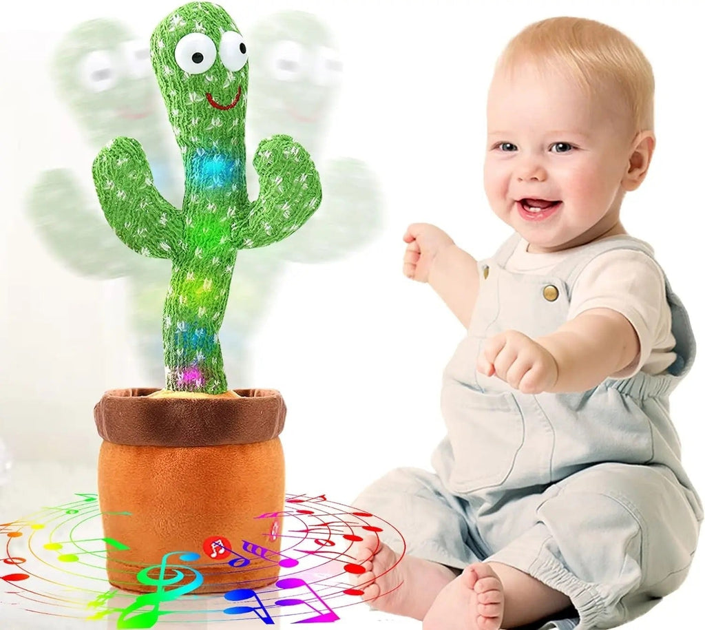 Dancing Cactus Toy – Rechargeable Talking, Singing &amp; Dancing Interactive Toy for Kids