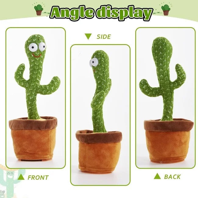 Dancing Cactus Toy – Rechargeable Talking, Singing &amp; Dancing Interactive Toy for Kids