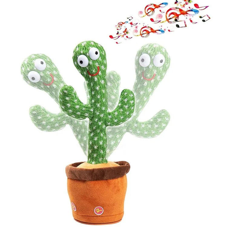 Dancing Cactus Toy – Rechargeable Talking, Singing &amp; Dancing Interactive Toy for Kids