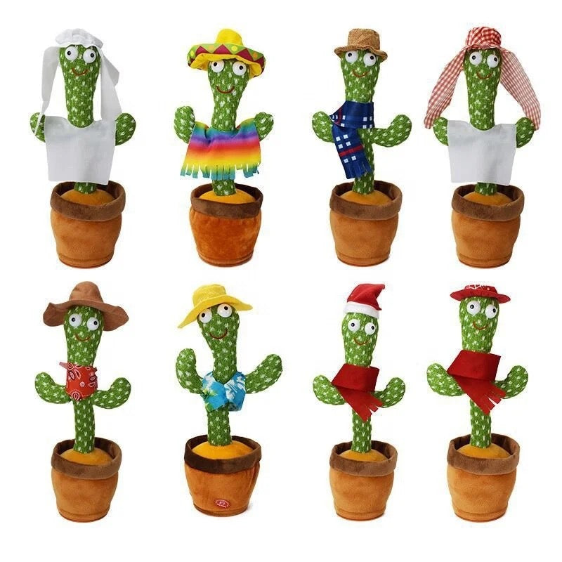 Dancing Cactus Toy – Rechargeable Talking, Singing &amp; Dancing Interactive Toy for Kids